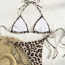 Sexy Bikini For Women 2026, Leopard Print With Ruched Effect And Triangle Cups – Swimsuit - JY540-RO - 查看 3