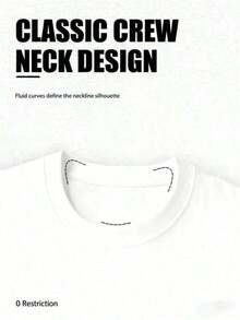 100% Cotton. One Piece Of Women's Casual Short-Sleeve Crew Neck T-Shirt With A Fun Print. Soft And Breathable Fabric, Machine Washable, Comfortable In All Seasons, Versatile Top, Comfortable Fit, Relaxed Cut, Lightweight. 100% Soft Cotton. Simple Solid Color Women's T-Shirt, Relaxed Fit, Casual Short Sleeves. - 白色的 - 查看 3