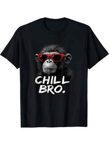 No hagas eso, el mono moderno con gafas es la elección perfecta para una camiseta de juego divertida. - Negro - Ver 1