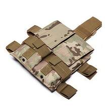 Tactical 5.56/7.62 Thigh Magazine Pouch Drop Leg Panel Mag Pouch For Outdoor Leg Mag Holder Charger Carrier - GR - View 9