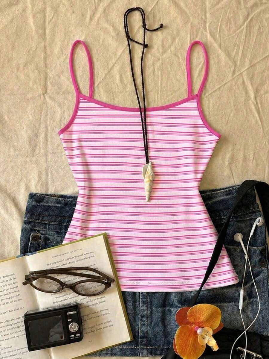 Camiseta de tirantes casual con estampado de tiburón para mujer - Multicolor 8 - Ver 1