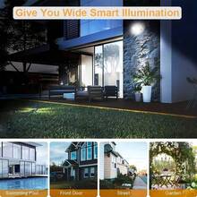172LED 太陽能感應燈，3 種模式戶外安全燈，防水壁燈附遙控器，適用於花園庭院車庫 - 1PC - 查看 8