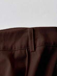 Pantalones blancos casuales/de trabajo para mujer - Marrón - Ver 3