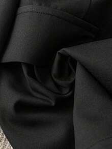 Blazer casual de unicolor para mujer - Negro - Ver 5