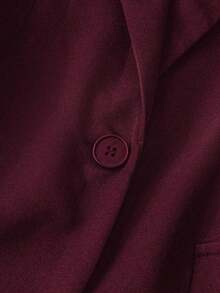 Blazer casual de unicolor para mujer - Rojo violeta - Ver 5