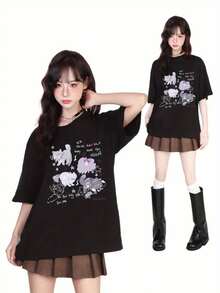Women T-Shirts - Black - View 4
