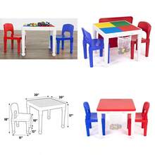 Tot Tutors Inc. CT512 Table Chair Primary - Blanco/Azul/Rojo - Ver 1