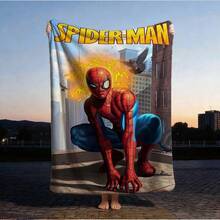 1pc Retro Cartoon Style Throw Blanket,Cartoon Character Printed Blanket,S-Pider-Man Print Blanket,All-Season Universal Nap Blanket,Character Home Decor Blanket,Modern Fashion Gift Suitable For Home Bedroom Bed Sofa Office Lunch Break Cover Picnic Blanket - Nhiều màu - Xem 2
