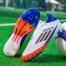 Lightweight FG Soccer Cleats For Men, Women & Youth, Breathable Outdoor Soccer Shoes For Training & Matches - White Orange - FG - View 6