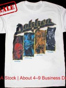 Versatile And Universally Flattering, This Outfit Exudes A Refined Atmosphere. The Rare Dokken Band Short Sleeve Gift For Fan White Cotton All Size Unisex T-Shirt Looks Amazing When Worn! ! - màu đen - Xem 7