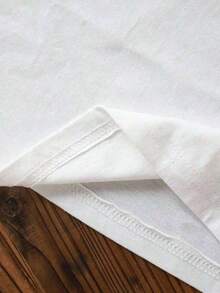 1pcsCamiseta de manga corta con estampado de letras de limón casual de verano , suelta y cómodacool - Blanco - Ver 4
