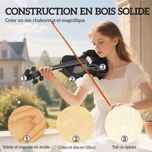 HOMCOM Instruments de Musique à Cordes - Noir - Voir 4