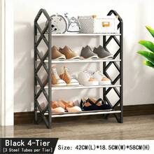 1pc Multi-Layer Storage Shoe Rack, Organizer Shoe Rack, Multi-Functional Shoe Rack, Shoe Rack Organizer, Shoe Storage Rack, Shoe Storage Unit, Thickened Shoe Rack, 4-Layer Shoe Rack, Closet Shoe Rack, Floor Shoe Rack Cabinet, Black , White , Pink, Space-Saving Stackable, Shoe Cabinet Storage, Shoe Storage, Home Decor Living Room, Home Decor, Shoe Rack Organizer - Multicolor - View 21