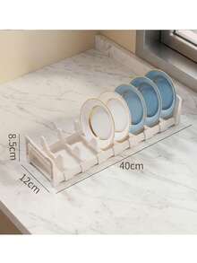 1pc Kitchen Storage Rack, Lid Holder, Utensil Organizer, Pot Rack, Can Be Placed On Countertop Or In Drawer, Space-Saving Multipurpose Storage Shelf - Multicolor - View 15