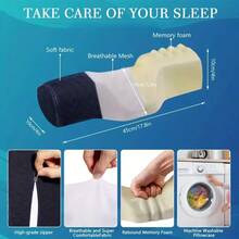 1 pieza Almohada de soporte ergonómica para el cuello - Producto de cuidado del cuello portátil y cómodo para una relajación instantánea, cojín para las piernas, diseñado para dormir, opción ideal para aliviar la rigidez del cuello, almohada de soporte para durmientes de lado, almohada para la columna cervical, almohada de espuma de memoria para dormir, almohada de soporte para el cuello, adecuada para durmientes de lado y espalda, almohada de cabecera, almohada cervical para dormir, cojín para el cuello, aliviar el cuello rígido, almohada de cabecera, almohada de soporte para el cuello de durmiente de lado - Multicolor - Ver 7