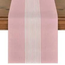 1pc,Bohemian Style,Minimalist Striped Pattern Table Runner,Microwave Dust Cover,Protective Cover,Rectangular Tablecloth,Washable,Suitable For Home Dinner,Coffee Table,Kitchen And Dining Room Decor,Table Decoration Party And Scene Decor,Home Decor,Outdoor Patio Table Runner Decor,Entrance Decor,Fireplace Cover - Soft Matte Powder - View 13
