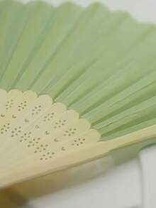 Grünes Hochzeitsgastgeschenk Fächerset, beinhaltet faltbaren Handventilator mit grüner Schleifenquaste Dekoration, Geschenktüte, DIY Dekoration für Frauen, Hochzeitsparty Zubehör. Geeignet für Bridal-Shower, Gastgeschenke, Hochzeitsempfang Favors, Geburtstagsparty - mehrfarbig - Übersicht 5