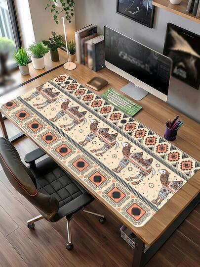 Camel Game Mouse Pad, Suitable For Game Home Office Work, Extended Pad Computer Keyboard Laptop, Large Table Pad With Non-Slip Rubber Base Edge Stitching Desktop Decoration