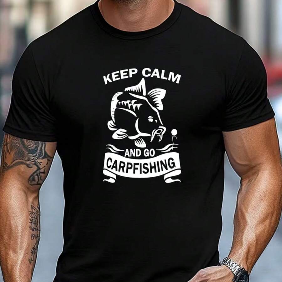 Printed T-Shirt For Men And Women - Black - View 1