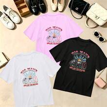 Choose One Of The Three Sets Women's T-Shirt Retro Vintage Big Wave Surfing Graphic 100% Cotton Oversized Soft Breathable Casual Crewneck Short Sleeve Top Summer Vibes Streetwear Aesthetic - 白色 - 查看 1