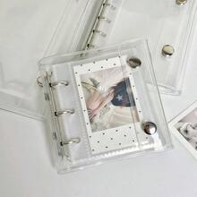 A6/A7/A8/M5尺寸便携式透明活页收纳盒，透明密封本，密封本，密封本，照片收纳袋，相册，预算计划本，日记本，笔记本，可用作办公用品 - 清除 - 查看 6