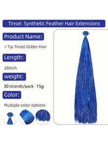 30pcs/Pack High Temperature Synthetic Hair Bundles With Gold And Silver Metallic Strands - Multicolor - View 7