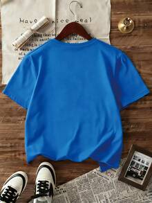 [Authentic] Disney "Toy Story" Printed Boys' Summer Crew-Neck Casual T-Shirt-Perfect As A Birthday Gift And Ideal For Everyday Wear - 藍色 - 查看 3