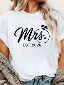 1 camiseta de mujer con cuello redondo y estampado, hecha de algodón puro resistente y duradero. Adornado con encantadores estampados de animales, frutas y mascotas. Suave, agradable al tacto y altamente transpirable con un ajuste holgado y relajado. Peso premium de 180 g, nuevo estilo 2026. Prenda básica perfecta para primavera y verano, también es un regalo ideal para amigos. Adecuado como regalo.playera de mujer.blusas>elegante.boho chic,Top de mujer suave, transpirable y cómodo, ideal para primavera, verano y otoño, perfecto para vacaciones, viajes y uso diario. - Blanco 2 - Ver 1