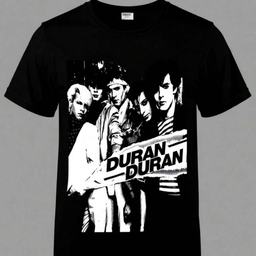 Duran Duran 1982 Gig Poster Tshirt - Black - View 1
