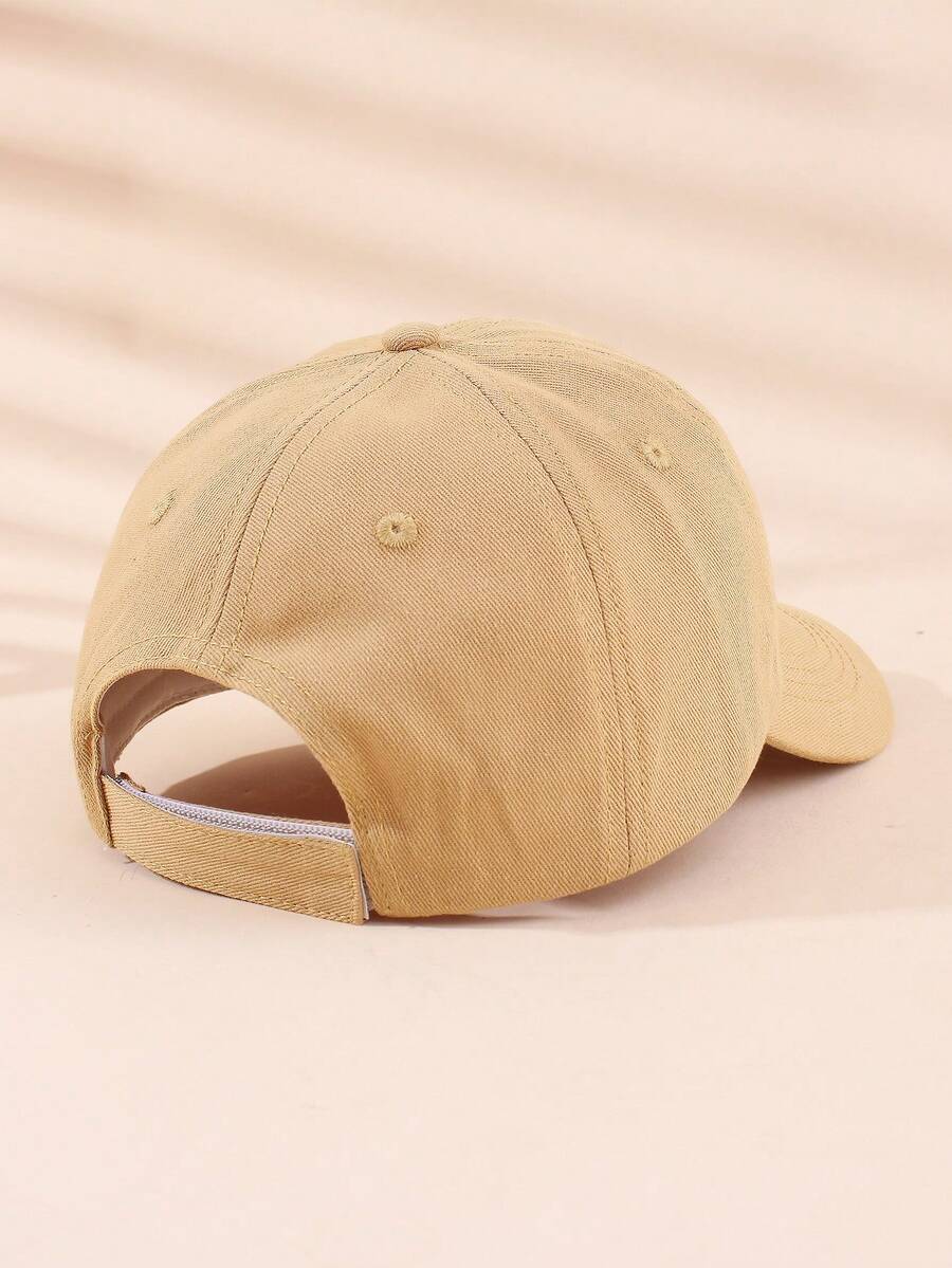 1 pieza Gorra de béisbol ajustable de unicolor caqui para niños pequeños - Caqui - Ver 1