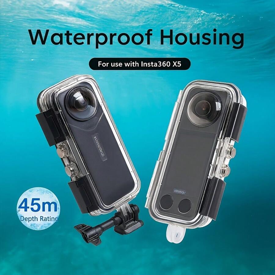 Insta360 X5 保护壳,45米防水,钢化玻璃和不锈钢材质,运动相机配件 - 查看 1