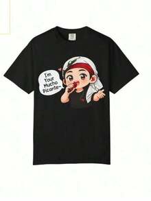 K-Pop Concert T-Shirt For Fans, Ideal Gift, Modern Style, Wearable Collection, Event Music, Women's Shirts, Women's Sweatshirts, Sweater, Casual Blouse, Women's Summer, Prom Dresses - 黑色 - 查看 6