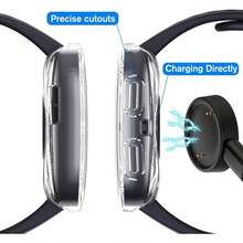 3Pcs Screen Protector & Protective Case For Bip 6, Soft TPU Electroplated Edge Full Coverage Anti-Scratch Watch Cover - Black/Transparent/Silver - View 6