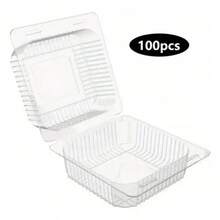 Caja De Alimentos Contenedor Fruta Pastel Desechables Transparente Organizadores Closet para ropa Organizer storage Escurridor para trastes Pencil case Lunch - Negro - Ver 4