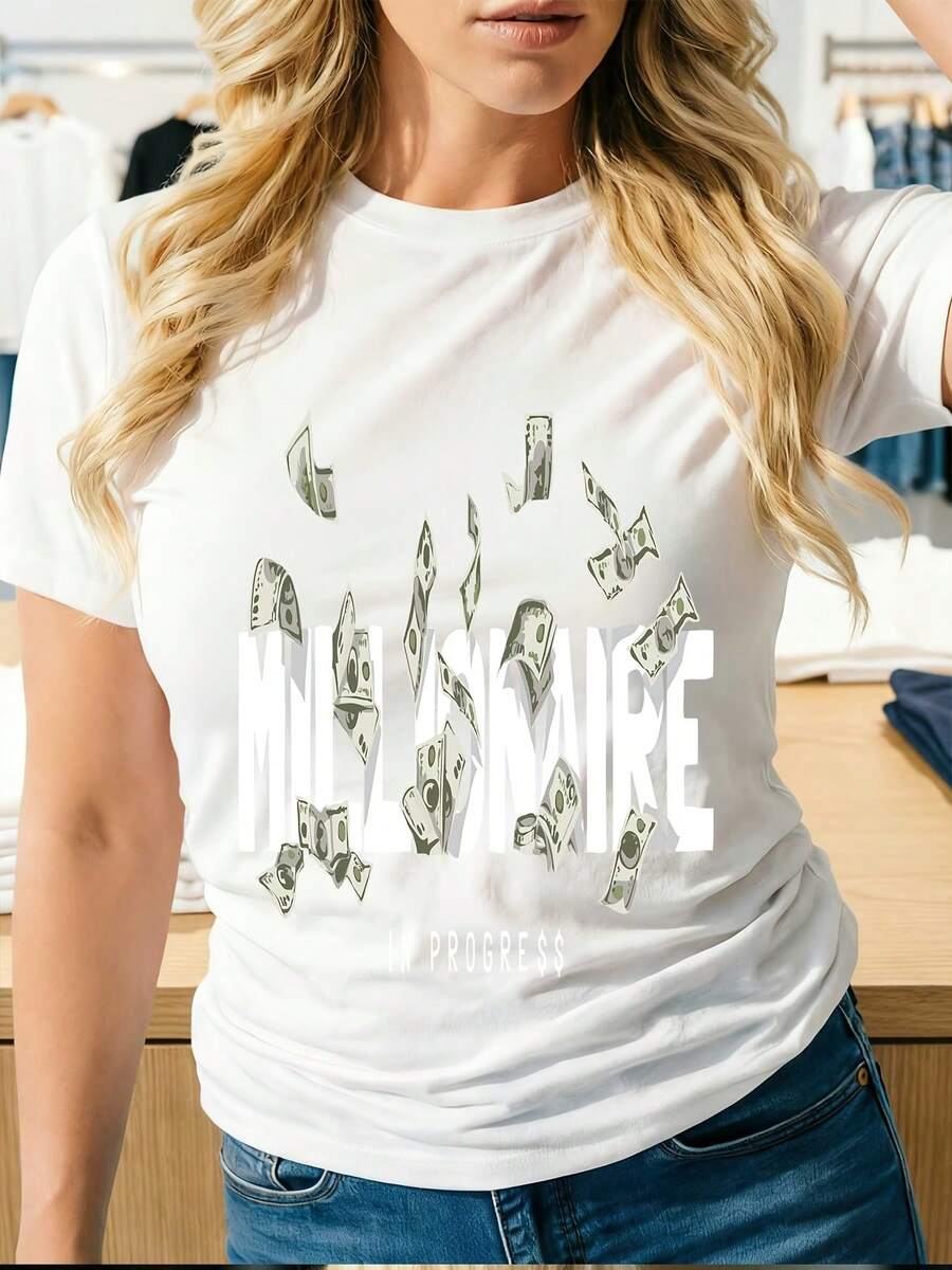 "Summer Paradise" T-Shirt | 100% Pure Cotton, Ultra Comfortable, Stylish And Refreshing, Ideal For Summer, Making It A Perfect Choice For Family Holidays, Team-Building Activities And Women's Day Gifts. - 白色 - 查看 1
