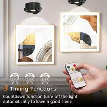 1/2 Pack Rechargeable Magnetic Wall Lamp, Touch & Remote Control LED Reading Light, 3 Color Modes, Dimmable And 360° Rotatable, Suitable For Bedroom And Bedside - Multicolor - View 3