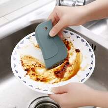 Scraper Oil Board, Penguin Soft Type Household Kitchen Scraper For Oil Stains, Baking, Kitchen Small Tool - Green - View 3