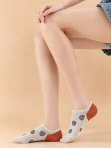 Vớ nữ chống trượt họa tiết trái tim dễ thương, cổ thấp, vớ thường ngày không lộ viền, thiết kế hoạt hình đa năng cho mùa hè đi làm. - Nhiều màu - Xem 10