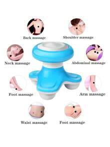 AXH Portable Mini 3D Triangle Massager, Portable Full Body Massager, Helps Relieve Back, Leg And Shoulder Pain - Multicolor - View 2
