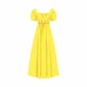 2201 Short Bridgeton Yellow Dress