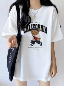 Camiseta de manga corta de color sólido suave para mujer, transpirable para el verano. - Blanco - View 1