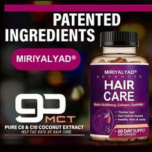 Miriyalyad 24-In-1 Advanced Hair Growth Vitamins Biotin 10,000mc9,Collagen,Patented OptiMSM, GoMCT,Saw Palmetto Naturally Regrow Stronger & Healthier Hair, Skin And Nails Stops Hair Loss 60 Day Supply - 1 CÁI - Xem 4