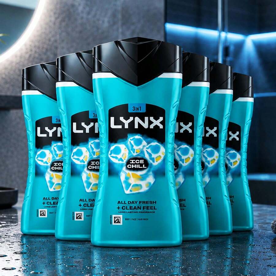 Lynx Ice Chill Shower Gel 225ml - Pack Of 6 - Sandalwood - View 1
