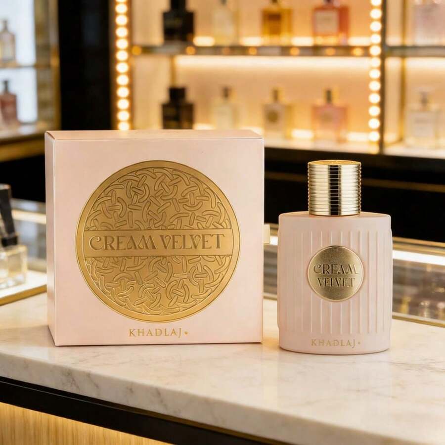 ITSRT KhadlajCream Velvet Unisex Eau De Parfum Spray, 3.4 Oz/100ml - Luxurious Velvety Floral, Creamy, Vanilla Scent, Long-Lasting EDP, Rich Vanilla And Sweet Aroma, Suitable For Everyday Use, Dates, Office, Parties, And Travel. - vui tươi - Xem 1