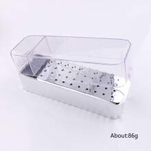 Hộp đựng mũi khoan móng tay mạ điện 40 lỗ, màu trắng/hồng, hộp rỗng, giá trưng bày mũi khoan móng tay, hộp đựng dụng cụ làm móng. - Nhiều màu - Xem 10