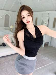 Women Tank Tops & Camis - Black - View 7