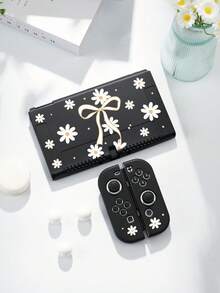 1pc Floral Daisy Bow Print Protective Case, Compatible With New Switch 2 (2025), Switch NS/Switch OLED, Suitable For Switch 2 Game Console Accessories, Family Pack, Storage Bag, Switch Protective Case, Romantic Gift For Switch Players - Multicolor - View 13