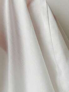 de mujer de unicolor con cuello cuadrado y manga corta, para vacaciones - Blanco - Ver 7