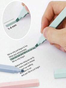 24/12/6pcs Morandi Style Square Fluorescent Markers, Soft Tip Highlighter Pens, Colorful Quick-Dry Non-Smudging, Suitable For Diary, Notes, Study, Office Stationery - Square - View 8