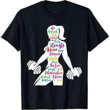Women's Short-Sleeved T-Shirt, Summer T-Shirt For Women, Motivational Gift For Fitness Lovers, The Perfect Gift For Wife, Sister, Daughter, Girlfriend, Or Someone You Love. Breathable And Moisture-Wicking Cotton, Suitable For Parties, Home, Everyday Leisure, Sports, And Fitness. - 白色 - 查看 1
